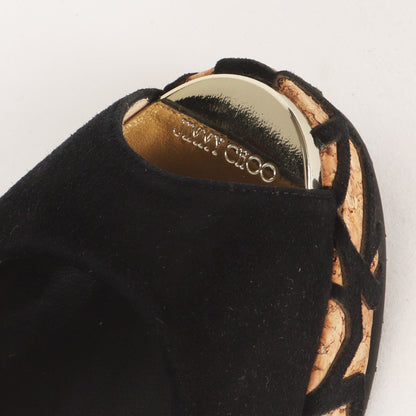 星柄 コルク ウェッジソール サンダル / パンプス(SUEDE W/STAR APPLIQUE WEDGE)