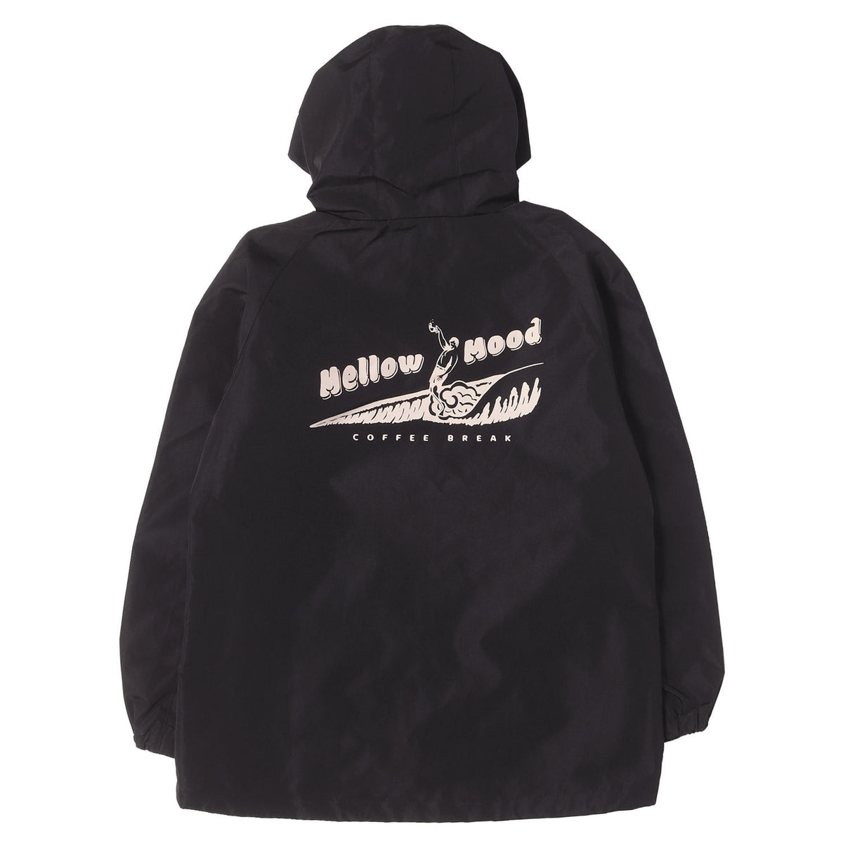 グラフィックプリント ナイロン フーデッドジャケット