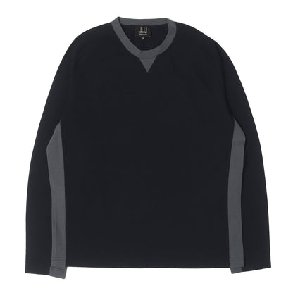 切替しデザイン ストレッチ ロングスリーブ Tシャツ