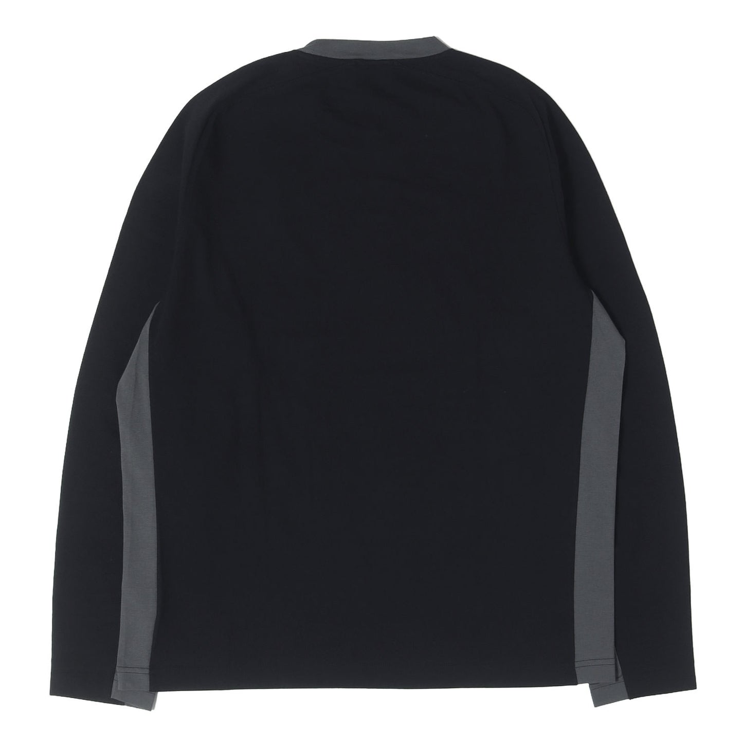 切替しデザイン ストレッチ ロングスリーブ Tシャツ