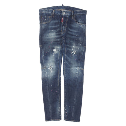 スケーター ダメージリペア加工 ストレッチ デニムパンツ(Skater Jean)