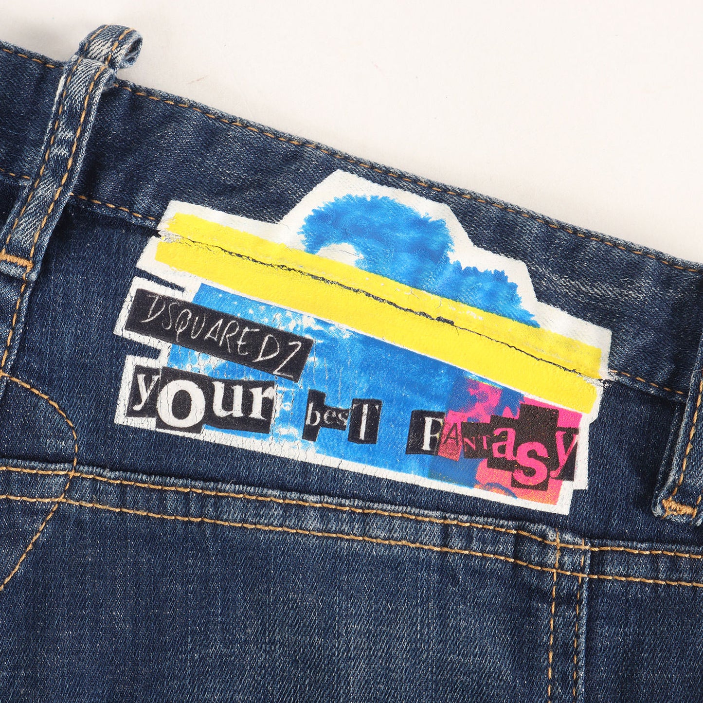 スケーター ダメージリペア加工 ストレッチ デニムパンツ(Skater Jean)