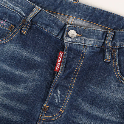 スケーター ダメージリペア加工 ストレッチ デニムパンツ(Skater Jean)
