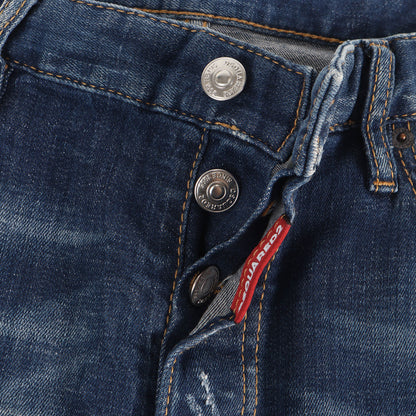 スケーター ダメージリペア加工 ストレッチ デニムパンツ(Skater Jean)