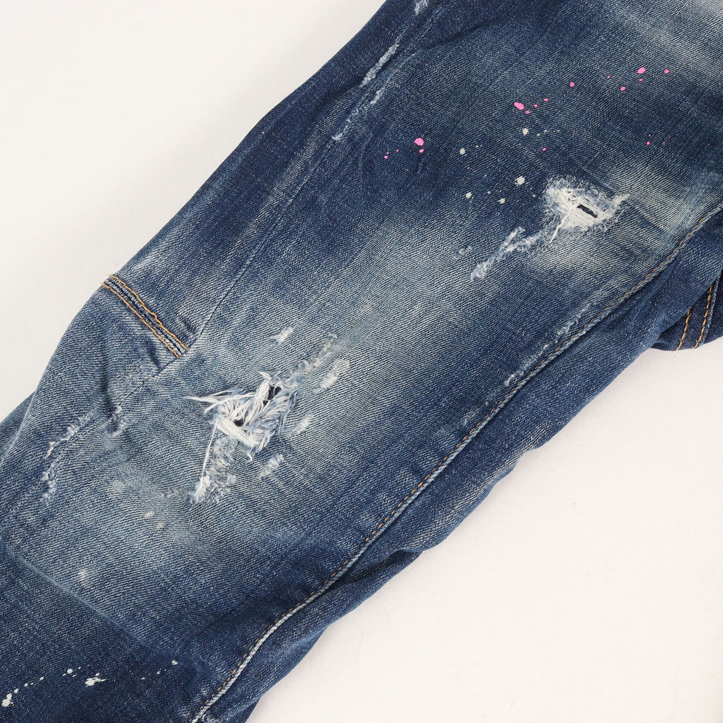 スケーター ダメージリペア加工 ストレッチ デニムパンツ(Skater Jean)