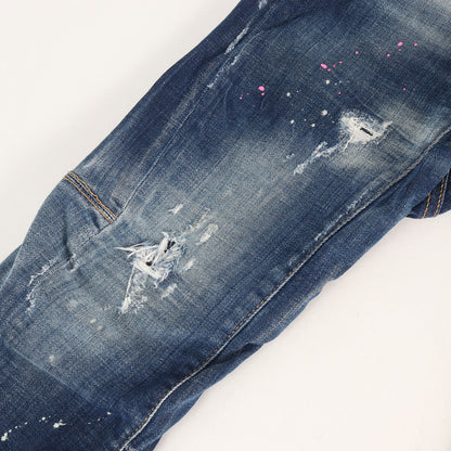スケーター ダメージリペア加工 ストレッチ デニムパンツ(Skater Jean)