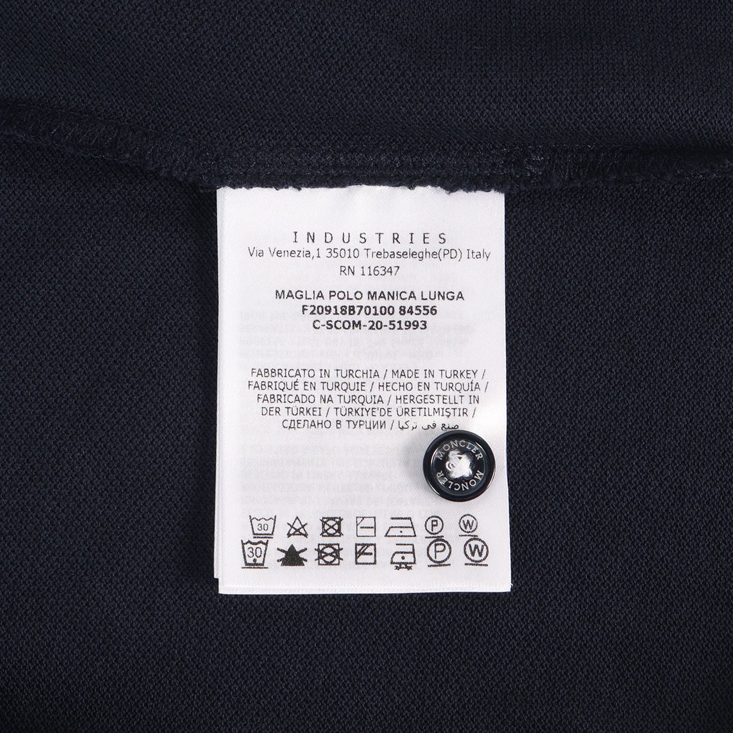 コットン鹿の子 ロングスリーブ ポロシャツ(MAGLIA POLO MANICA LUNGA)