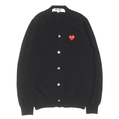 25AW ハート ワッペン ウールニット カーディガン(PLAY CARDIGAN RED HEART)