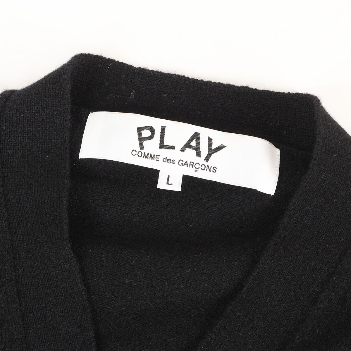 25AW ハート ワッペン ウールニット カーディガン(PLAY CARDIGAN RED HEART)