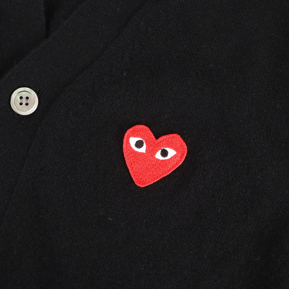 25AW ハート ワッペン ウールニット カーディガン(PLAY CARDIGAN RED HEART)