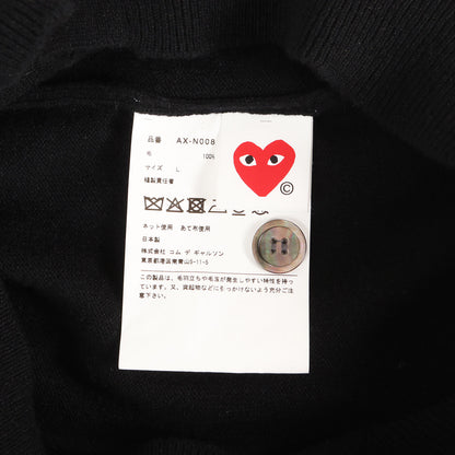 25AW ハート ワッペン ウールニット カーディガン(PLAY CARDIGAN RED HEART)