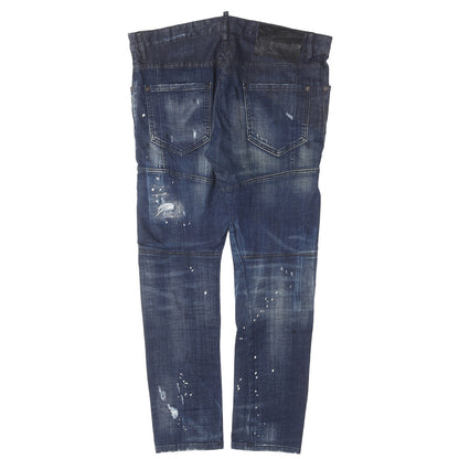 タイディ バイカー クラッシュリペア加工 スキニー デニム パンツ (Tidy Biker Jean)