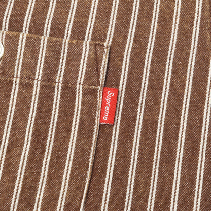 インターナショナルロゴ ストライプ デニム 半袖シャツ(Stripe Denim S/S Shirt)