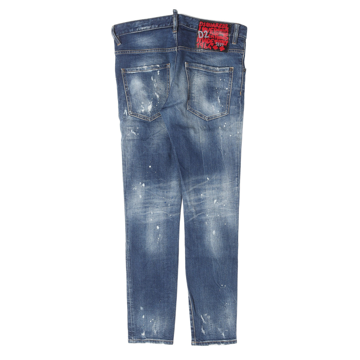 21AW スケーター ダメージリペア加工 ストレッチ スリム デニムパンツ(Skater Jean)