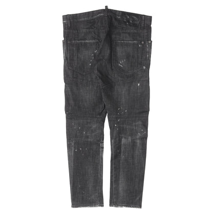 スケーター ダメージリペア加工 ストレッチ デニムパンツ(Skater Jean)