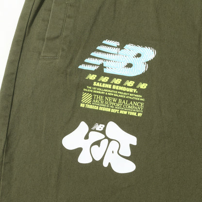 21AW ×Salehe Bembury ロゴ刺繍 コットンツイル イージーパンツ