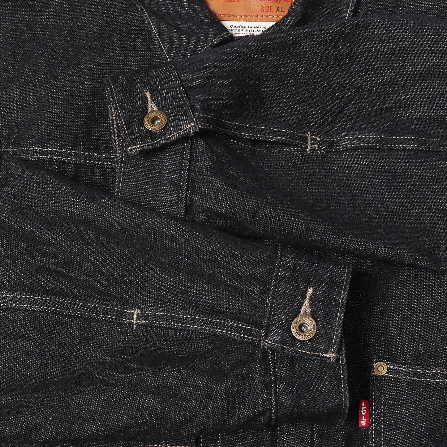 [リーバイスプレミアム] 大戦 1st タイプ 先染めブラック デニムジャケット (1st Type Trucker Jacket) 005Z7-0000