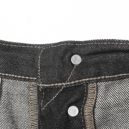 [リーバイスプレミアム] 501 先染め ブラック デニムパンツ (PREMIUM BLACK 501 JEANS)