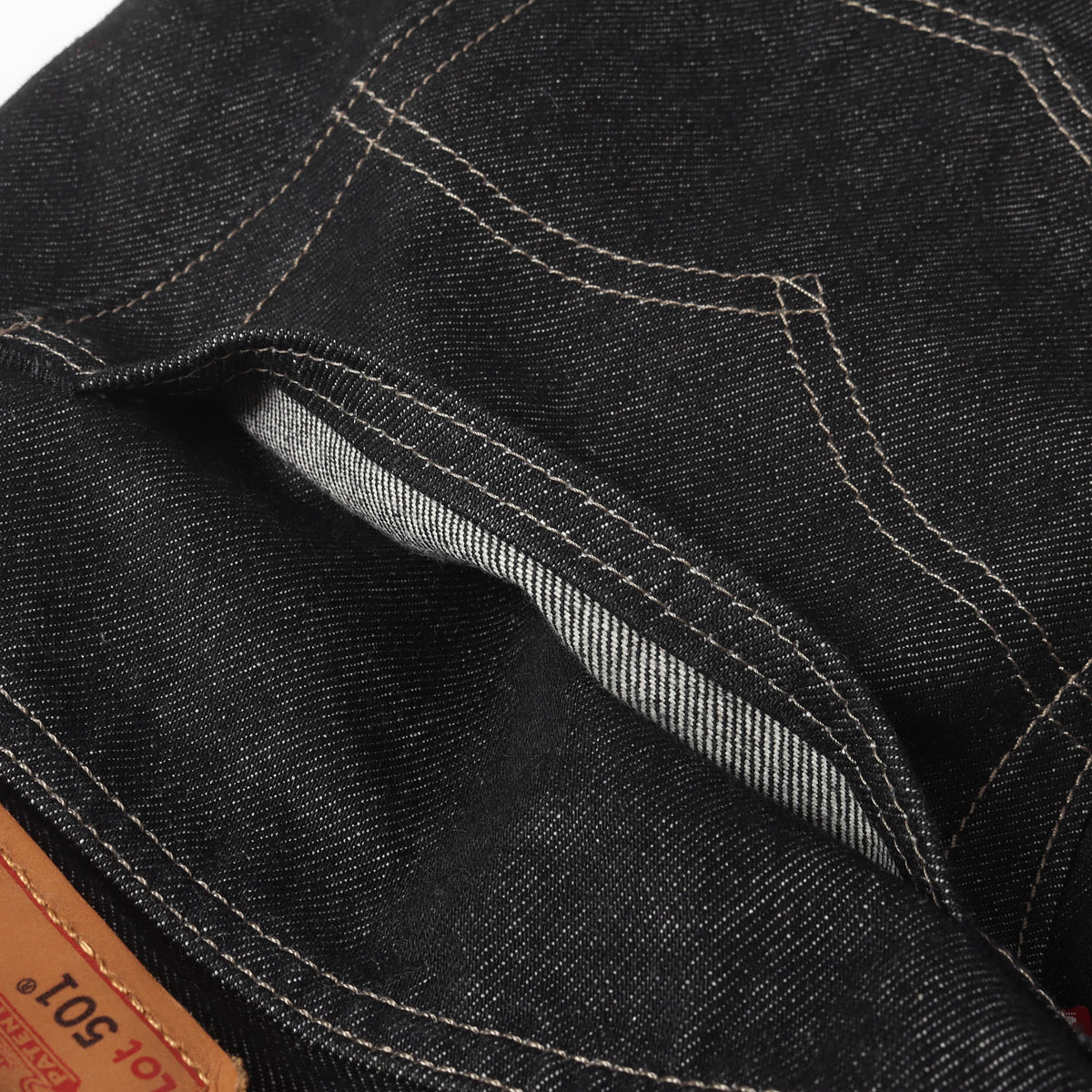 [リーバイスプレミアム] 501 先染め ブラック デニムパンツ (PREMIUM BLACK 501 JEANS)