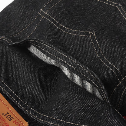 [リーバイスプレミアム] 501 先染め ブラック デニムパンツ (PREMIUM BLACK 501 JEANS)