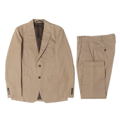 ×DORMEUIL ウール/コットン テーラードジャケット & プリーツ スラックスパンツ セットアップ