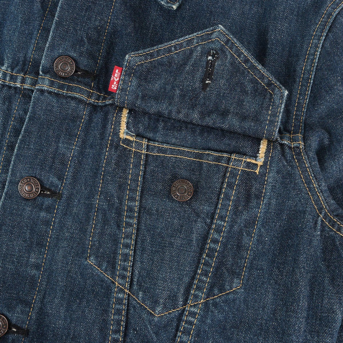[濃紺 Goodコンディション] 90s 71557 3rd Big E デニムジャケット / 日本製 ボタン裏刻印J02