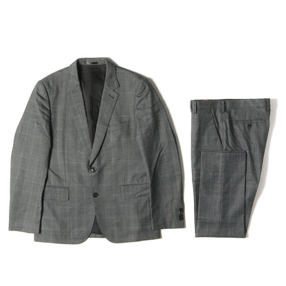 ×E.THOMAS SUPER 130S CLOTH シャドー チェック ウール スーツ セットアップ