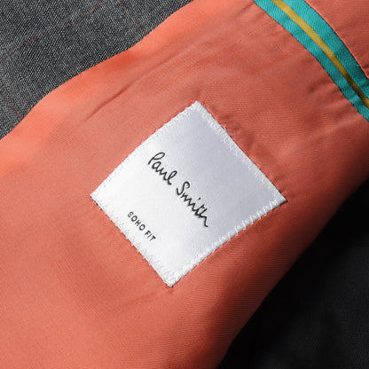 ×E.THOMAS SUPER 130S CLOTH シャドー チェック ウール スーツ セットアップ