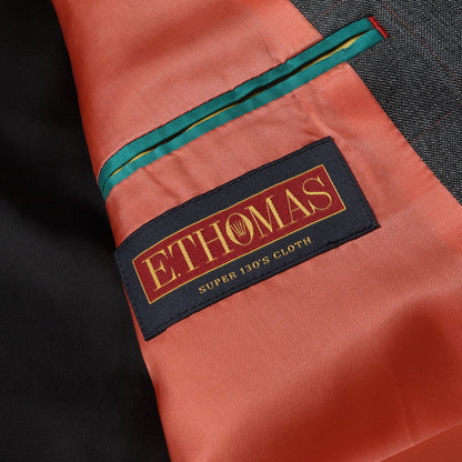 ×E.THOMAS SUPER 130S CLOTH シャドー チェック ウール スーツ セットアップ