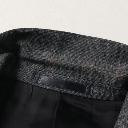 ×E.THOMAS SUPER 130S CLOTH シャドー チェック ウール スーツ セットアップ
