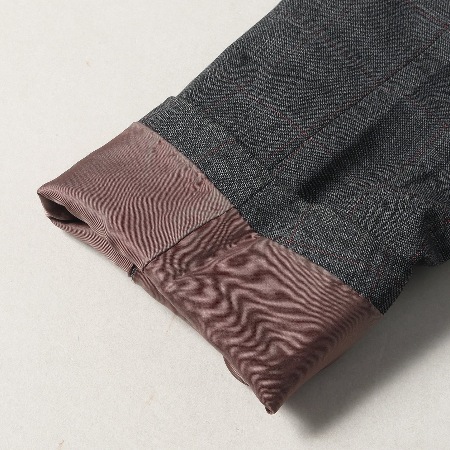×E.THOMAS SUPER 130S CLOTH シャドー チェック ウール スーツ セットアップ