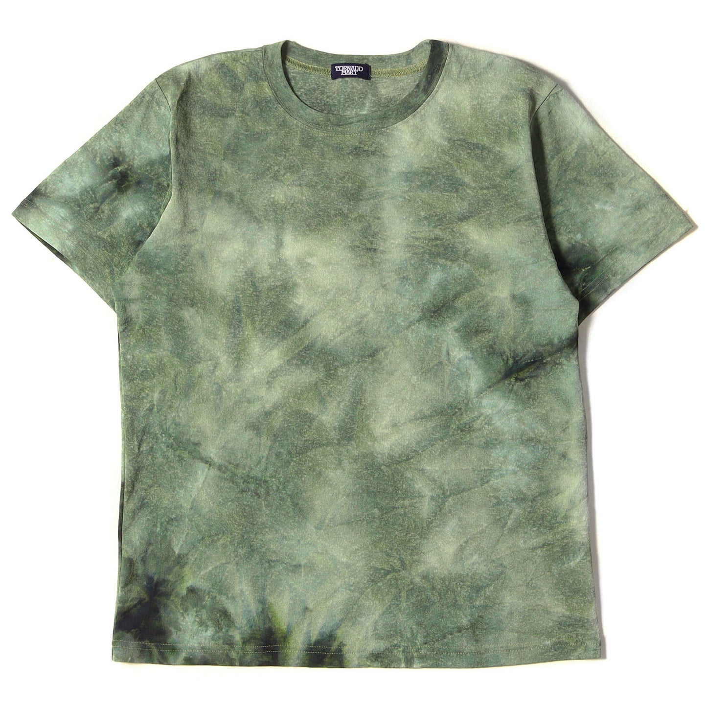 00s ムラ染め ポリ メッシュ Tシャツ / クルーネック タイダイ染め