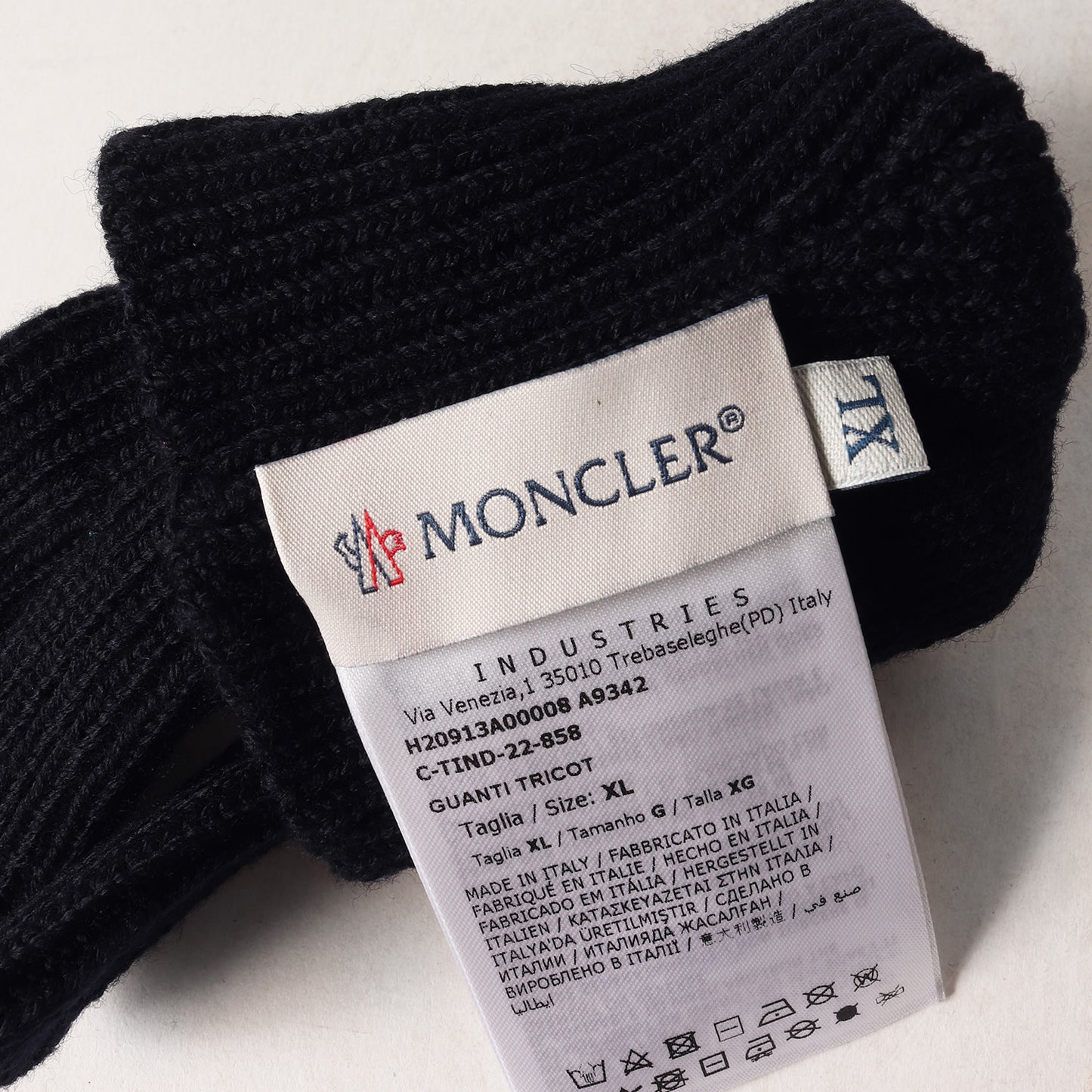 22AW トリコロール アイコンワッペン ウール ニット グローブ (GUANTI TRICOT H20913A00008 A9342) / 手袋 ハンドウォーマー