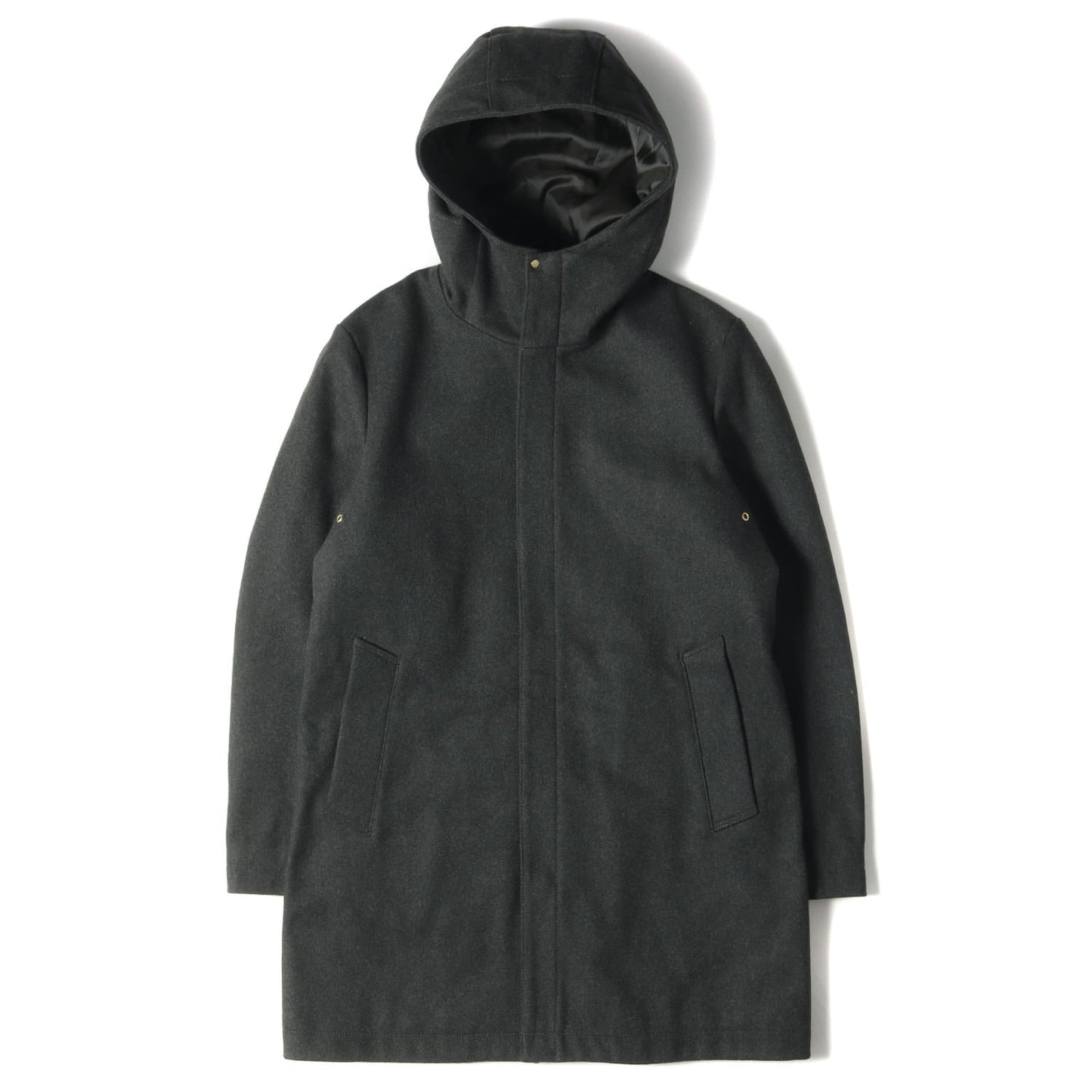 18AW フーデッド メルトン ダブルジップ コート (18-020-300-1005-3-0) / ビジネス フォーマル