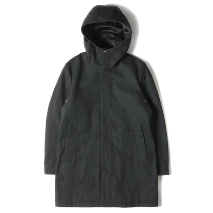 18AW フーデッド メルトン ダブルジップ コート (18-020-300-1005-3-0) / ビジネス フォーマル
