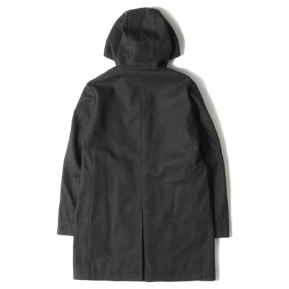 18AW フーデッド メルトン ダブルジップ コート (18-020-300-1005-3-0) / ビジネス フォーマル