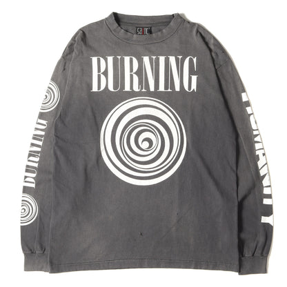 23SS ヴィンテージ加工 BURNING ロングスリーブ Tシャツ (L/S T-SHIRT SM-S23-00000-031) / 長袖 ロンT