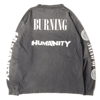 23SS ヴィンテージ加工 BURNING ロングスリーブ Tシャツ (L/S T-SHIRT SM-S23-00000-031) / 長袖 ロンT