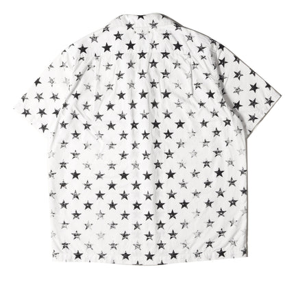 22SS かすれ スター 総柄 オープンカラー 半袖 ボックス シャツ (Hazy Star Denim S/S Open Collar SH 2205-5002-07-032) / 開襟 星柄