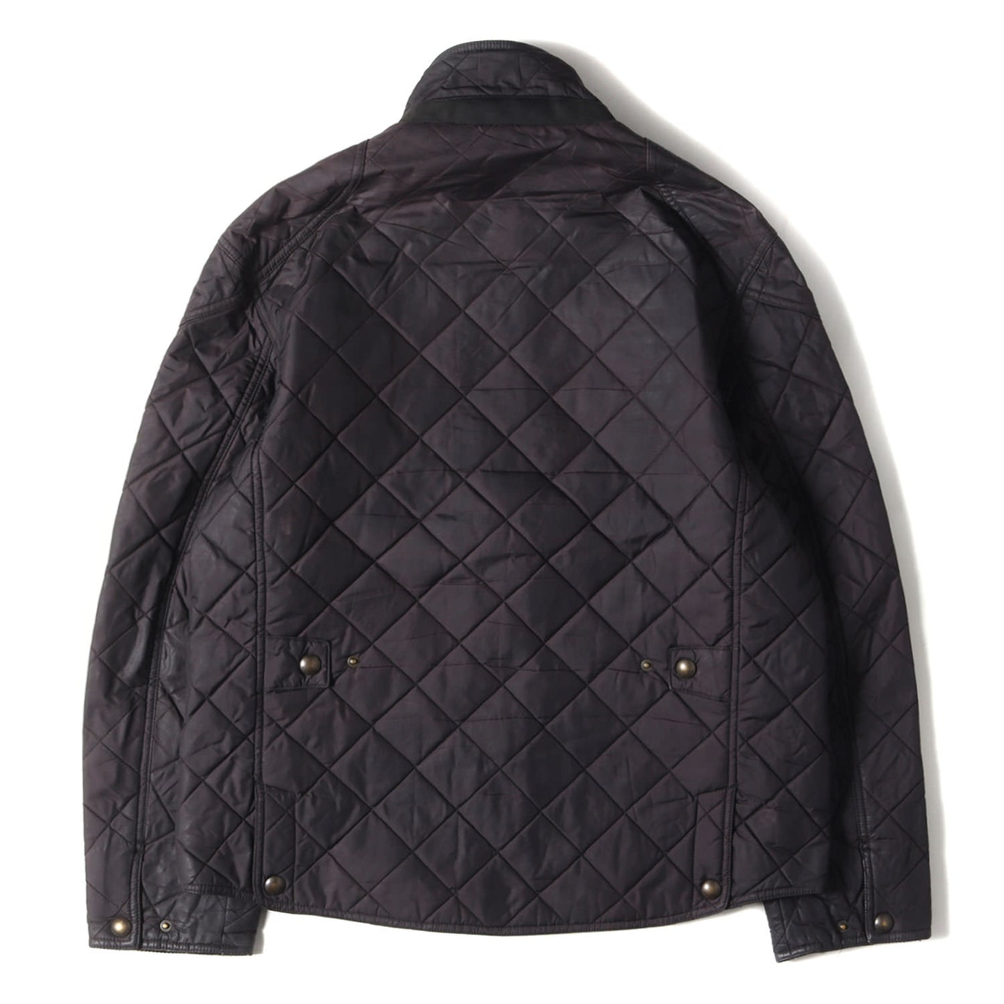 スタンドカラー キルティング パテッド ジップ ブルゾン / ジャケット コーデュロイ襟