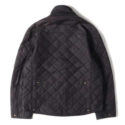 スタンドカラー キルティング パテッド ジップ ブルゾン / ジャケット コーデュロイ襟