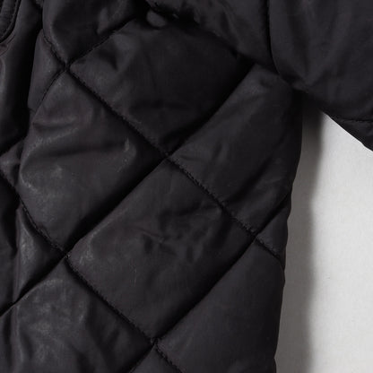 スタンドカラー キルティング パテッド ジップ ブルゾン / ジャケット コーデュロイ襟