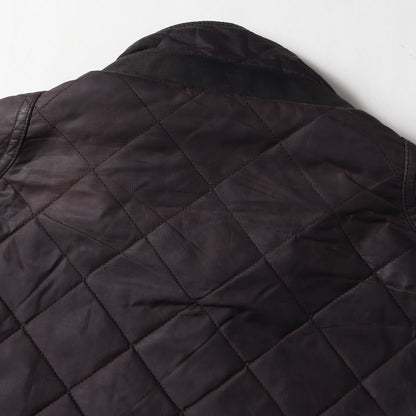 スタンドカラー キルティング パテッド ジップ ブルゾン / ジャケット コーデュロイ襟