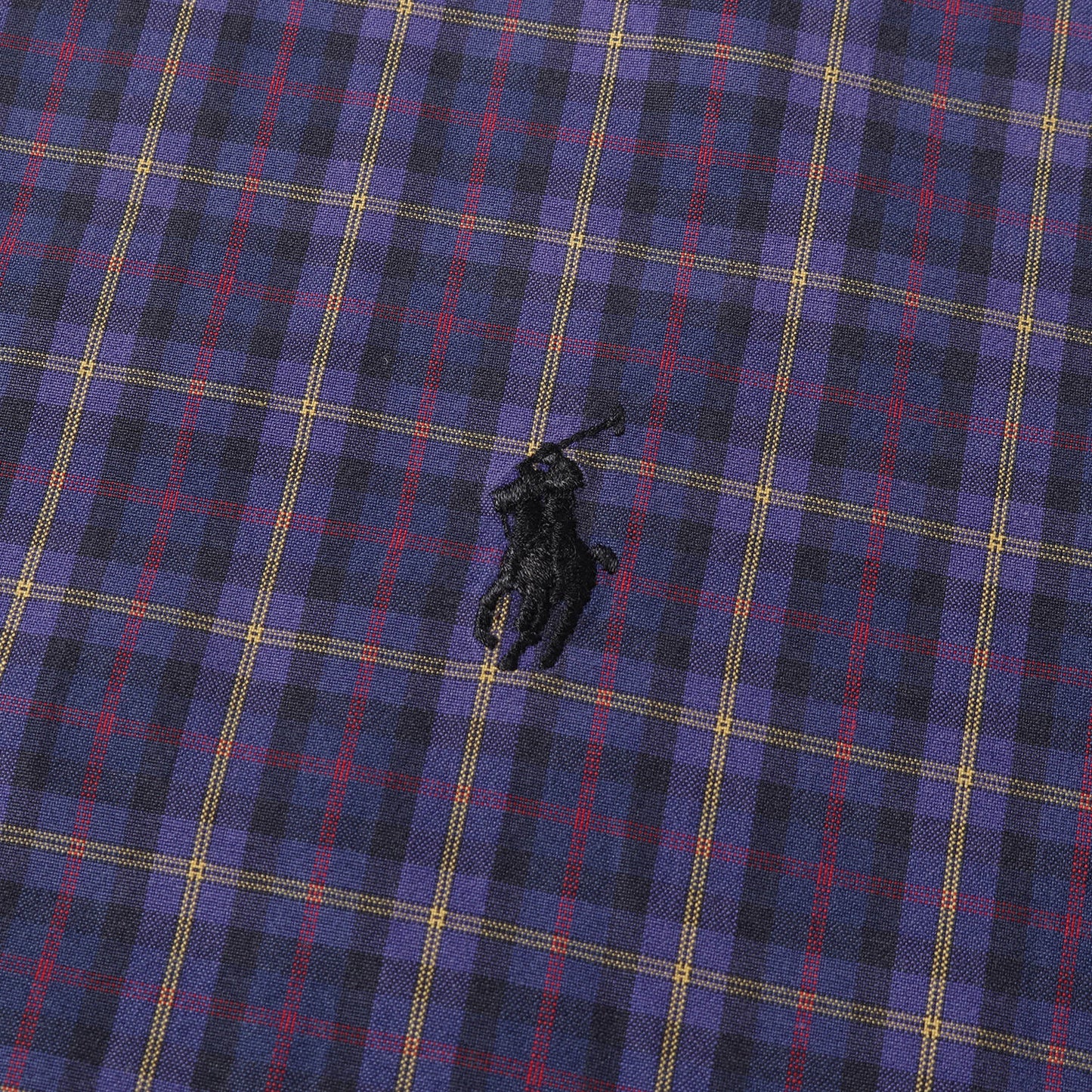 90s ワンポイント刺繍 ツープライコットン ツイル チェック B.D シャツ (BLAKE) / TWO-PLY