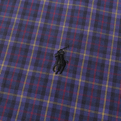 90s ワンポイント刺繍 ツープライコットン ツイル チェック B.D シャツ (BLAKE) / TWO-PLY