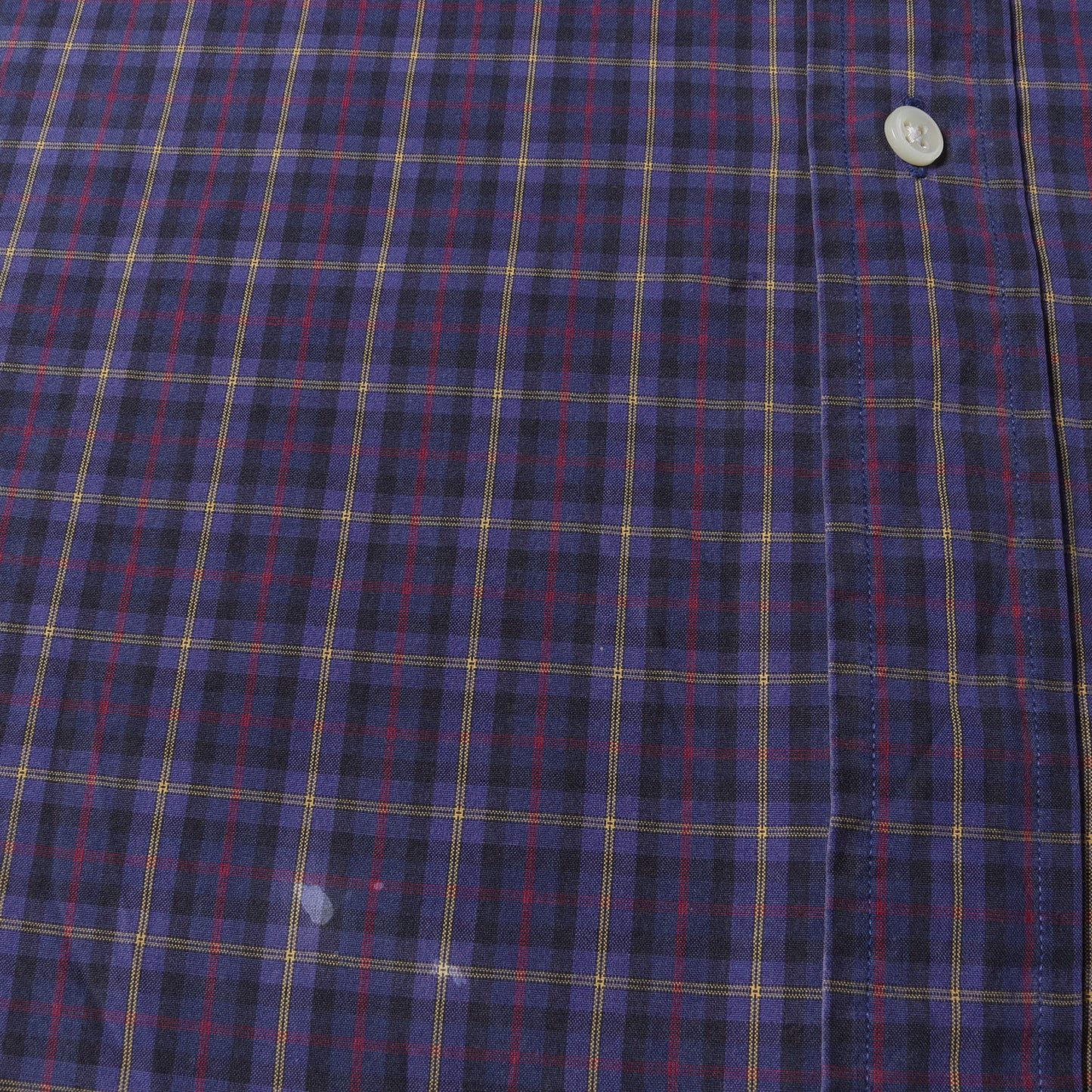 90s ワンポイント刺繍 ツープライコットン ツイル チェック B.D シャツ (BLAKE) / TWO-PLY