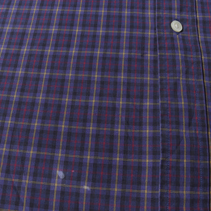 90s ワンポイント刺繍 ツープライコットン ツイル チェック B.D シャツ (BLAKE) / TWO-PLY