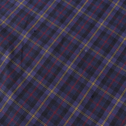 90s ワンポイント刺繍 ツープライコットン ツイル チェック B.D シャツ (BLAKE) / TWO-PLY