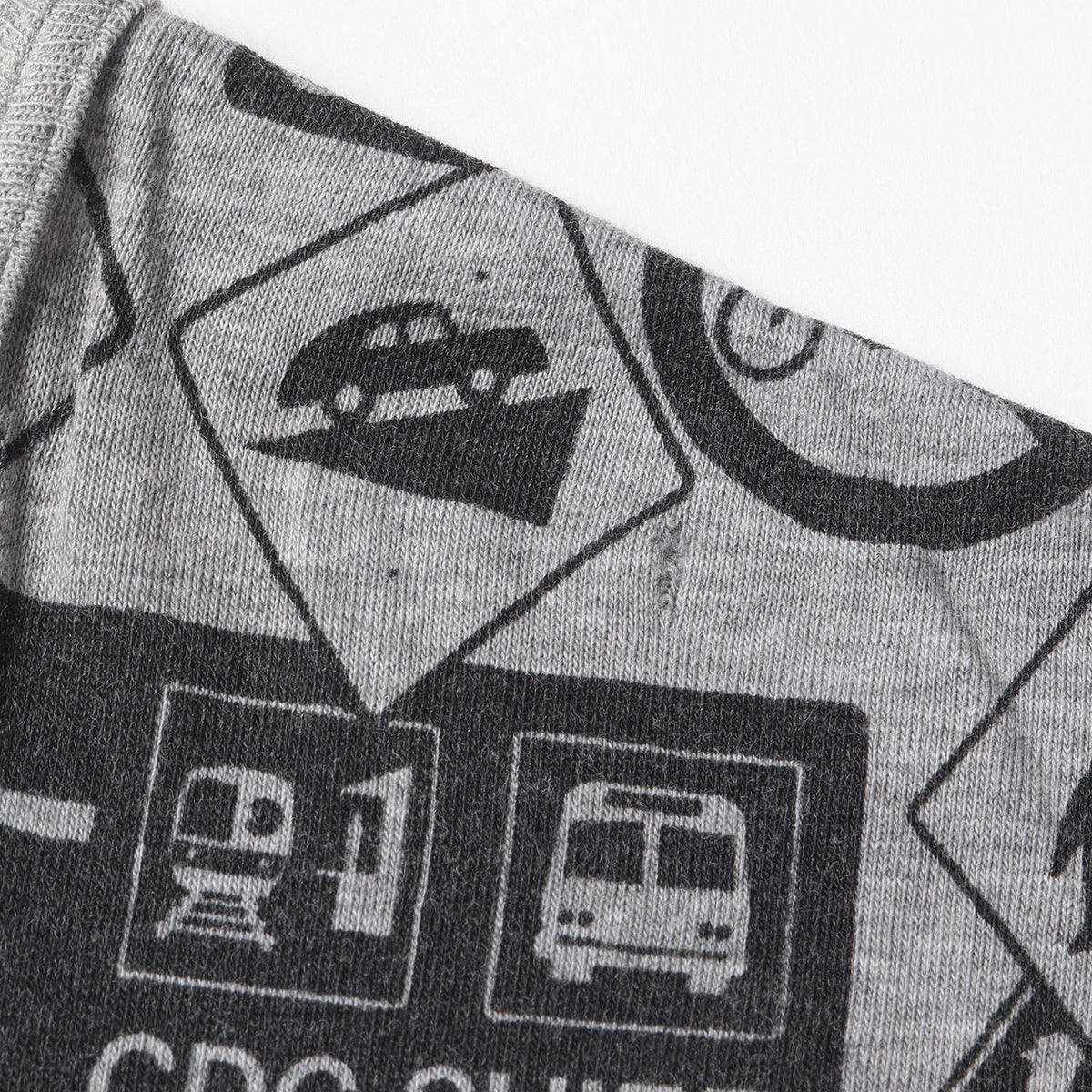 標識グラフィックプリント クルーネック Tシャツ / SHIRT 総柄