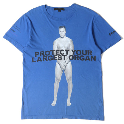 × SEAN AVERY ヌードネイキッドフォト メッセージロゴ チャリティー Tシャツ / National Hockey League NFL Y2K